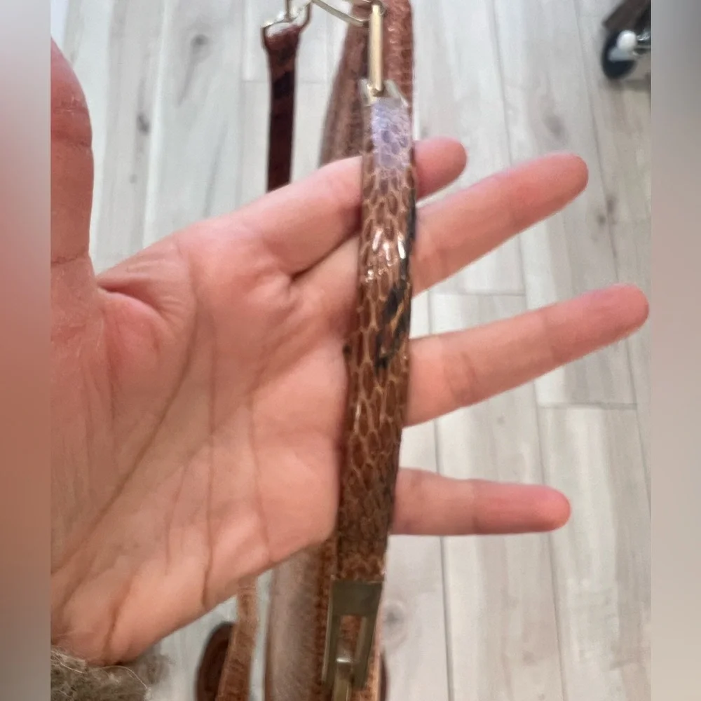 Vintage Pierre Cardin Croc leather shoulder handbag purse - Picture 5 of 10